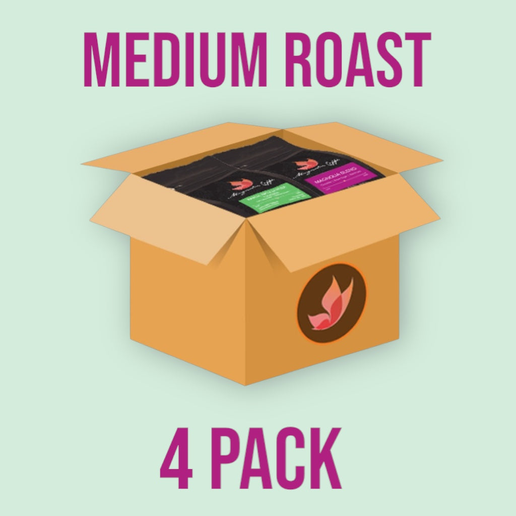 4 Pack Medium Roast Coffee Box - SPECIAL PRICE & FREE SHIPPING