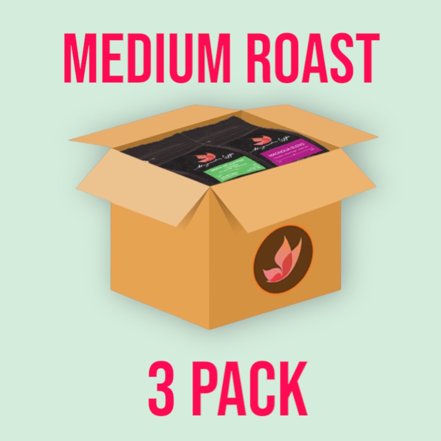 3 Pack Medium Roast HOLIDAY Coffee Box -  SPECIAL PRICE & FREE SHIPPING