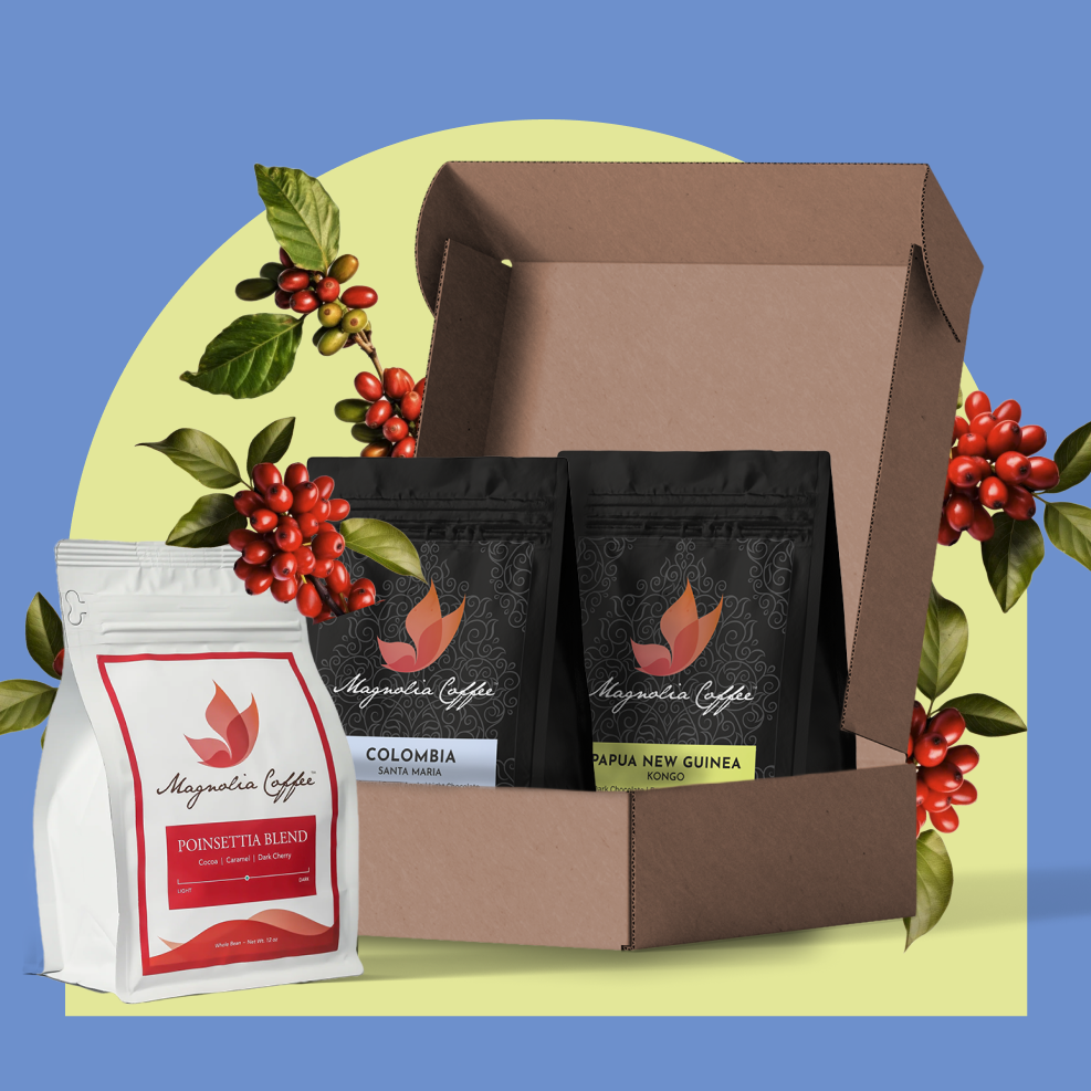 3 Pack Medium Roast HOLIDAY Coffee Box -  SPECIAL PRICE & FREE SHIPPING